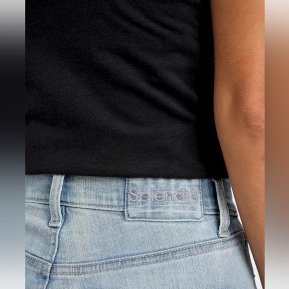 NWT Splendid High Waist Distressed Straight Crop Jean $178 - Picture 6 of 15